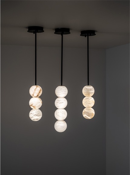 Дизайнерский подвесной светильник RAÏM от United Alabaster (Испания)