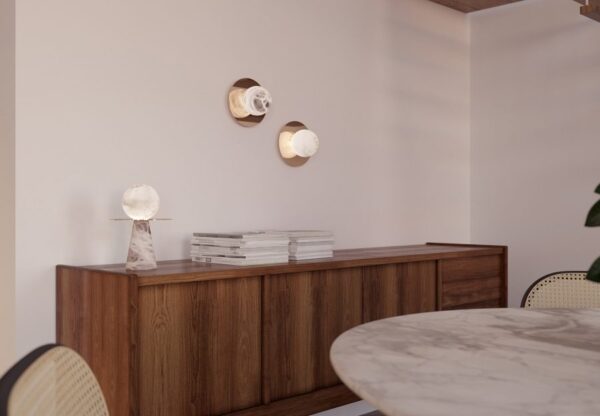 Дизайнерская настенная лампа SATURN CYCLE от United Alabaster (Испания)